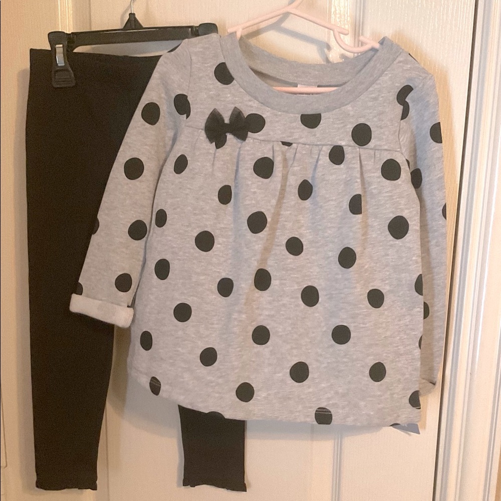 Carter’s toddler girls fleece shirt w/ leggings